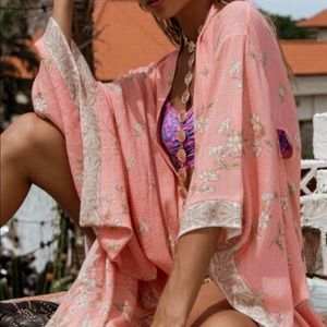 Spell Hendrix Robe in Dusty Pink M/L
